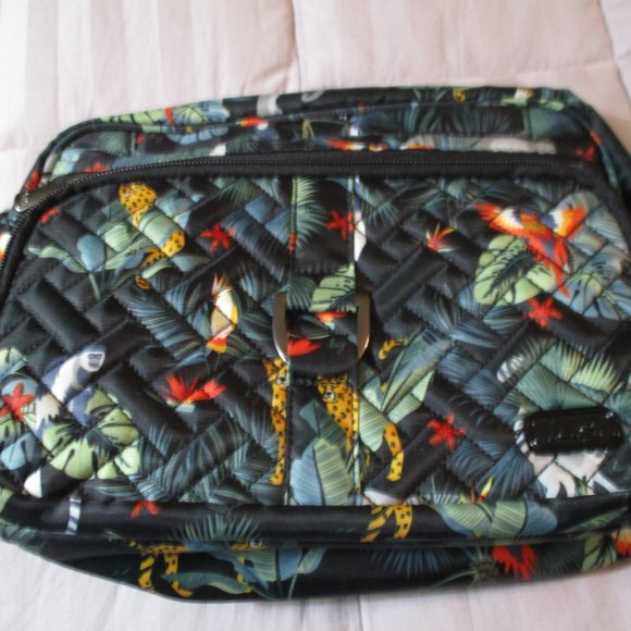 Lug Carousel Extra Large Crossbody Bag Black Animal Print - Picture 1 of 6